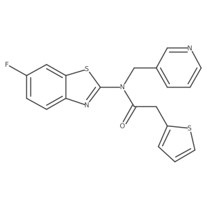 N-(6-fluorobenzo[d]thiazol-2-yl)-N-(pyridin-3-ylmethyl)-2-(thiophen-2-yl)acetamide结构式