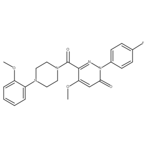 2-(4-fluorophenyl)-5-methoxy-6-(4-(2-methoxyphenyl)piperazine-1-carbonyl)pyridazin-3(2H)-one结构式