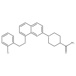 1-(8-((2-Chlorobenzyl)oxy)quinolin-2-yl)piperidine-4-carboxamide结构式
