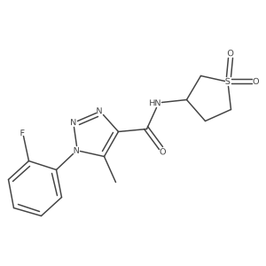 N-(1,1-dioxidotetrahydrothiophen-3-yl)-1-(2-fluorophenyl)-5-methyl-1H-1,2,3-triazole-4-carboxamide结构式