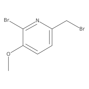 Pyridine, 2-bromo-6-(bromomethyl)-3-methoxy- Structure
