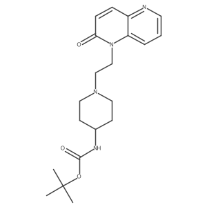 tert-butyl (1-(2-(2-oxo-1,5-naphthyridin-1(2H)-yl)ethyl)piperidin-4-yl)carbamate Structure