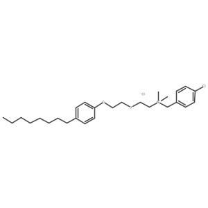 N-(4-Chlorobenzyl)-N,N-dimethyl-2-[2-(4-octylphenoxy)ethoxy]ethanaminium chloride Structure