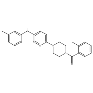 (4-(6-((4-Methylpyridin-2-yl)amino)pyridazin-3-yl)piperazin-1-yl)(o-tolyl)methanone Structure