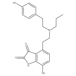 7-Hydroxy-4-[2-[[2-(4-hydroxyphenyl)ethyl]propylamino]ethyl]-1H-indole-2,3-dione Structure