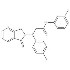 I(2)-(4-Fluorophenyl)-1,3-dihydro-N-(6-methyl-2-pyridinyl)-1-oxo-2H-isoindole-2-propanamide Structure
