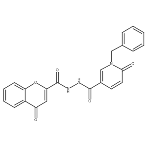 1-benzyl-6-oxo-N'-(4-oxo-4H-chromene-2-carbonyl)-1,6-dihydropyridine-3-carbohydrazide Structure