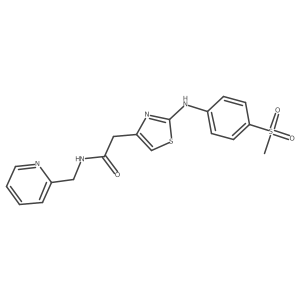 2-{2-[(4-methanesulfonylphenyl)amino]-1,3-thiazol-4-yl}-N-[(pyridin-2-yl)methyl]acetamide Structure