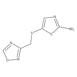 5-[(1,2,4-Oxadiazol-3-ylmethyl)thio]-2-thiazolamine结构式