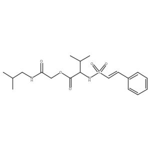 [(2-Methylpropyl)carbamoyl]methyl 3-methyl-2-(2-phenylethenesulfonamido)butanoate结构式