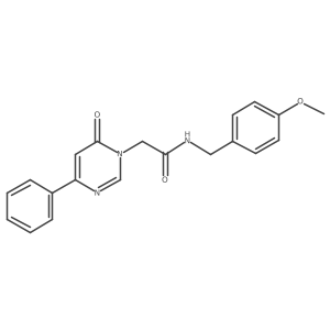N-[(4-methoxyphenyl)methyl]-2-(6-oxo-4-phenyl-1,6-dihydropyrimidin-1-yl)acetamide Structure