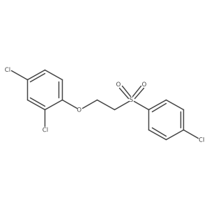 Benzene, 2,4-dichloro-1-[2-[(4-chlorophenyl)sulfonyl]ethoxy]- Structure