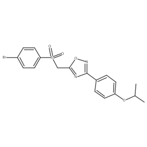 5-(((4-Bromophenyl)sulfonyl)methyl)-3-(4-isopropoxyphenyl)-1,2,4-oxadiazole Structure