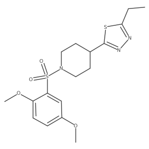 2-(1-((2,5-Dimethoxyphenyl)sulfonyl)piperidin-4-yl)-5-ethyl-1,3,4-thiadiazole Structure
