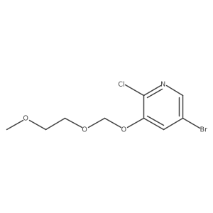 5-Bromo-2-chloro-3-((2-methoxyethoxy)methoxy)pyridine结构式