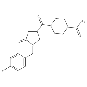 1-{[1-(4-Fluorobenzyl)-5-oxopyrrolidin-3-yl]carbonyl}piperidine-4-carboxamide Structure