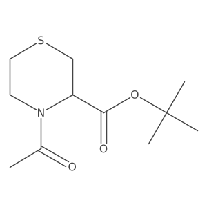 3-Thiomorpholinecarboxylic acid, 4-acetyl-, 1,1-dimethylethyl ester, (R)- Structure