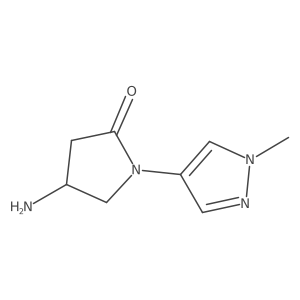 4-Amino-1-(1-methyl-1H-pyrazol-4-yl)pyrrolidin-2-one结构式