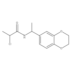 2-chloro-N-[1-(2,3-dihydro-1,4-benzodioxin-6-yl)ethyl]propanamide Structure