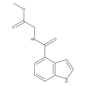 Glycine, N-(1H-indol-4-ylcarbonyl)-, methyl ester结构式