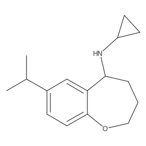 N-cyclopropyl-7-propan-2-yl-2,3,4,5-tetrahydro-1-benzoxepin-5-amine结构式