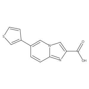 6-(Thiophen-3-yl)imidazo[1,2-a]pyridine-2-carboxylic acid Structure