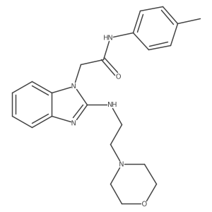2-(2-((2-morpholinoethyl)amino)-1H-benzo[d]imidazol-1-yl)-N-(p-tolyl)acetamide结构式