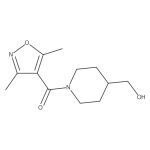 (3,5-Dimethylisoxazol-4-yl)(4-(hydroxymethyl)piperidin-1-yl)methanone结构式