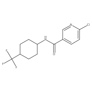 O=C(NC1CCC(C(F)(F)F)CC1)c1ccc(Cl)nc1结构式