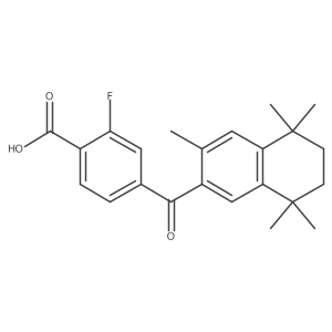 2-Fluoro-4-[(5,6,7,8-tetrahydro-3,5,5,8,8-pentamethyl-2-naphthalenyl)carbonyl]benzoic acid结构式