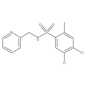 4,5-dichloro-2-methyl-N-(2-pyridinylmethyl)benzenesulfonamide Structure