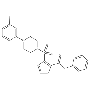 3-{[4-(3-methylphenyl)piperazin-1-yl]sulfonyl}-N-phenylthiophene-2-carboxamide结构式