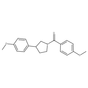 (4-Methoxyphenyl)(3-(4-methoxyphenyl)pyrrolidin-1-yl)methanone结构式