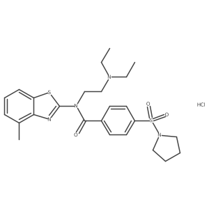 N-[2-(Diethylamino)ethyl]-N-(4-methyl-1,3-benzothiazol-2-YL)-4-(pyrrolidine-1-sulfonyl)benzamide hydrochloride Structure
