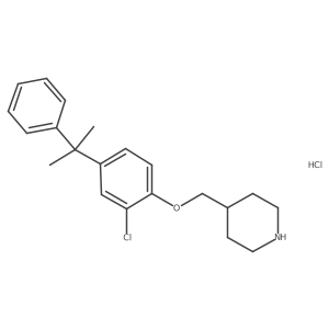 4-{[2-Chloro-4-(1-methyl-1-phenylethyl)phenoxy]-methyl}piperidine hydrochloride Structure