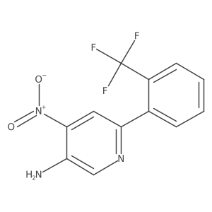 4-Nitro-6-(2-trifluoromethyl-phenyl)-pyridin-3-ylamine结构式