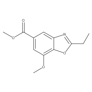 Methyl 2-ethyl-7-methoxy-1,3-benzoxazole-5-carboxylate结构式