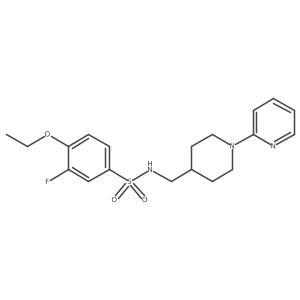 4-ethoxy-3-fluoro-N-((1-(pyridin-2-yl)piperidin-4-yl)methyl)benzenesulfonamide结构式