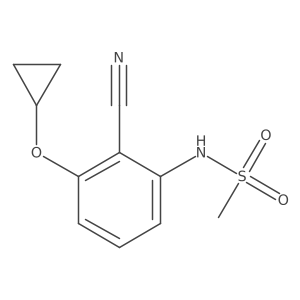 N-(2-Cyano-3-cyclopropoxyphenyl)methanesulfonamide结构式