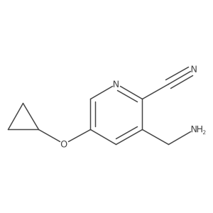 3-(Aminomethyl)-5-cyclopropoxypicolinonitrile Structure