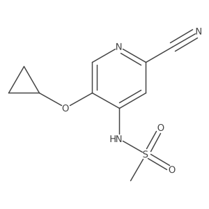 N-(2-Cyano-5-cyclopropoxypyridin-4-YL)methanesulfonamide结构式