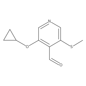 3-Cyclopropoxy-5-(methylthio)isonicotinaldehyde结构式