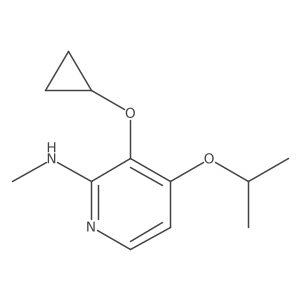 3-Cyclopropoxy-4-isopropoxy-N-methylpyridin-2-amine结构式