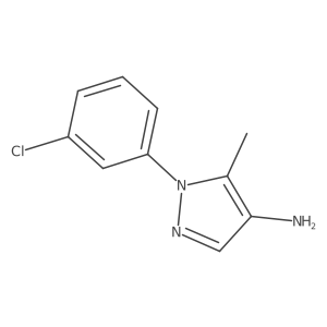 1-(3-chlorophenyl)-5-methyl-1H-pyrazol-4-amine结构式