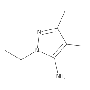 1-ethyl-3,4-dimethyl-1H-pyrazol-5-amine结构式