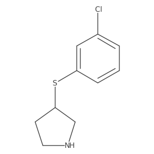 3-[(3-Chlorophenyl)sulfanyl]pyrrolidine结构式