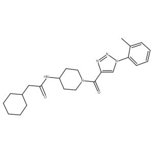 2-cyclohexyl-N-(1-(1-(o-tolyl)-1H-1,2,3-triazole-4-carbonyl)piperidin-4-yl)acetamide Structure
