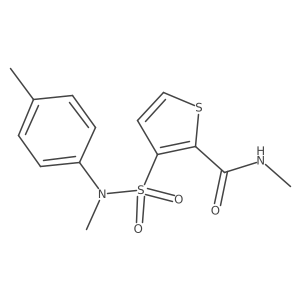 N-methyl-3-[methyl(4-methylphenyl)sulfamoyl]thiophene-2-carboxamide结构式