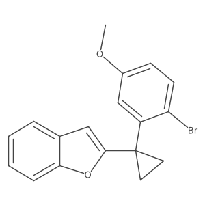 2-[1-(2-Bromo-5-methoxy-phenyl)-cyclopropyl]-benzofuran结构式