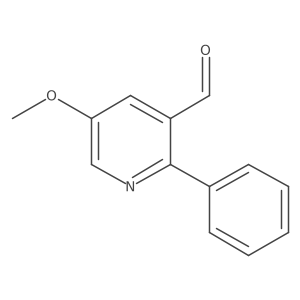 3-Pyridinecarboxaldehyde, 5-methoxy-2-phenyl- Structure